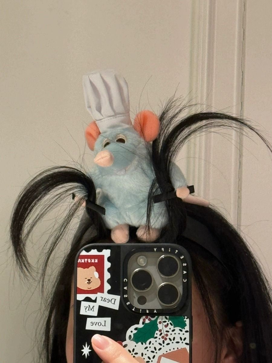 Anime Disney Funny mouse Ratatouille Hairband Hairclip