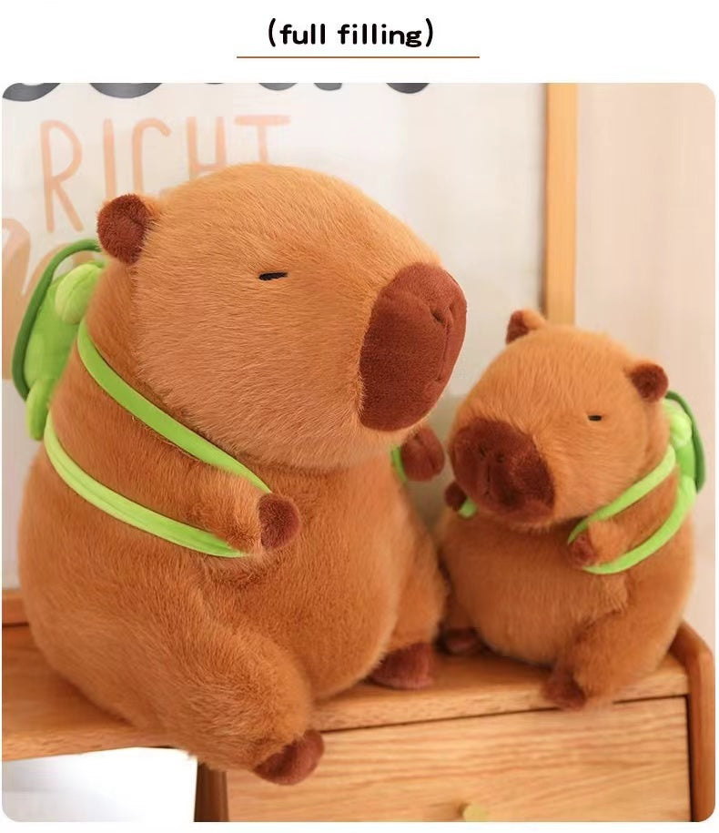 Capybara With Turtle Backpack Plush