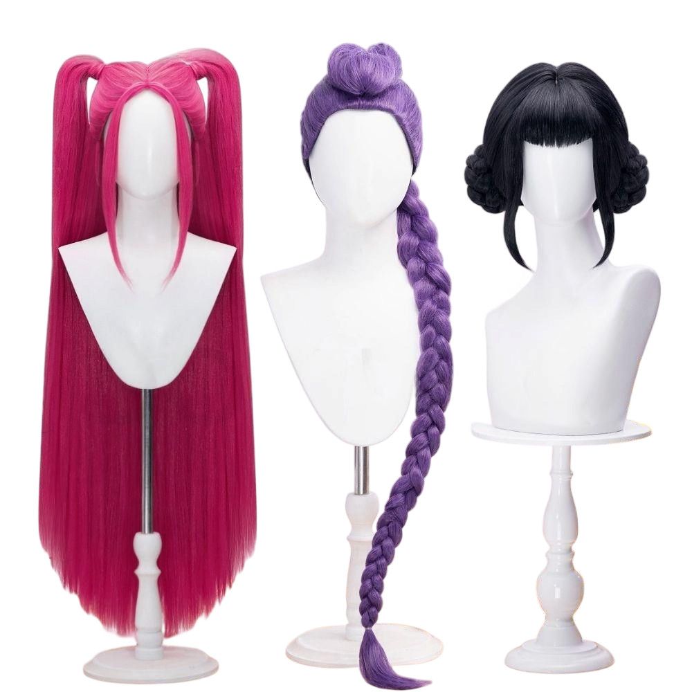 Kpop Demon Hunters Mira Rumi Zoey Cosplay Wig Halloween Girl Group Idol Roleplay Outfit