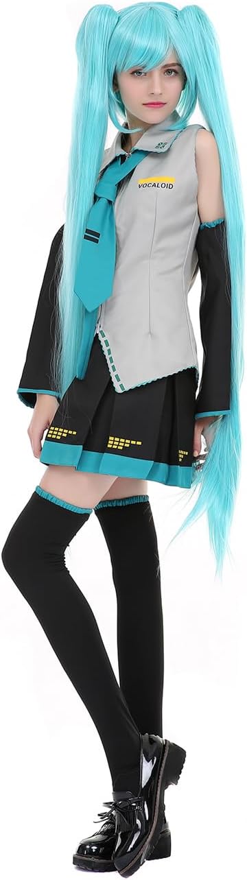 Miku Cosplay Costume Outfit Dress Miku Uniform Halloween Full Set
