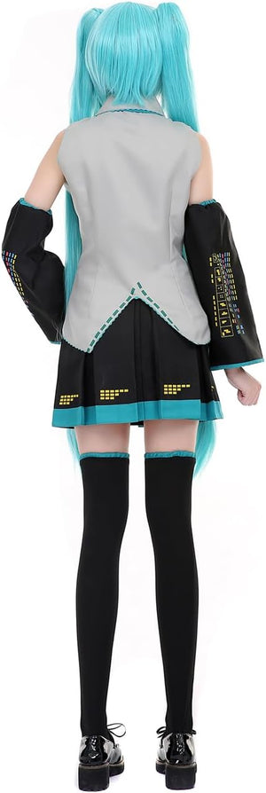 Miku Cosplay Costume Outfit Dress Miku Uniform Halloween Full Set