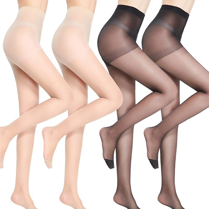 LANGSHA Women Sheer Tights Pantyhose Top Shapewear Durable Comfortable 10 Denier