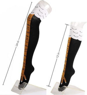 1 Pair Chicken Leg Socks Novelty Funny Knee-High Chicken Costume Feet Socks