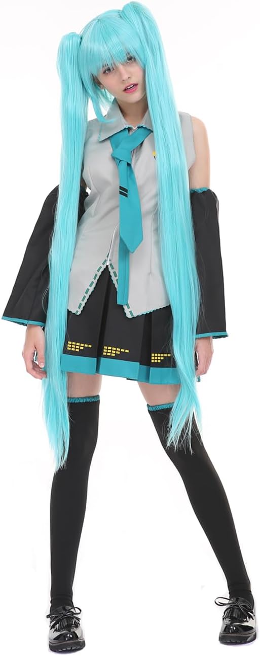 Miku Cosplay Costume Outfit Dress Miku Uniform Halloween Full Set