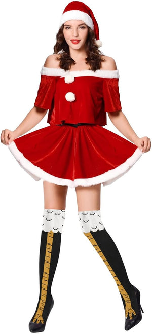 1 Pair Chicken Leg Socks Novelty Funny Knee-High Chicken Costume Feet Socks