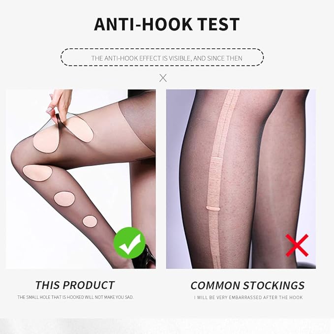 LANGSHA Women Sheer Tights Pantyhose Top Shapewear Durable Comfortable 10 Denier