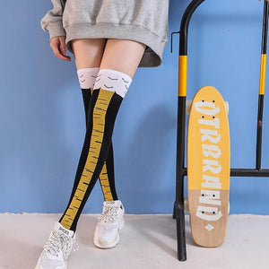 1 Pair Chicken Leg Socks Novelty Funny Knee-High Chicken Costume Feet Socks