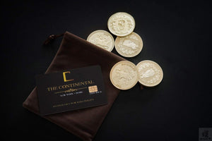 John Wick Cosplay Accessories Gold Coins Continental Hotel Card Blood Oath Marker
