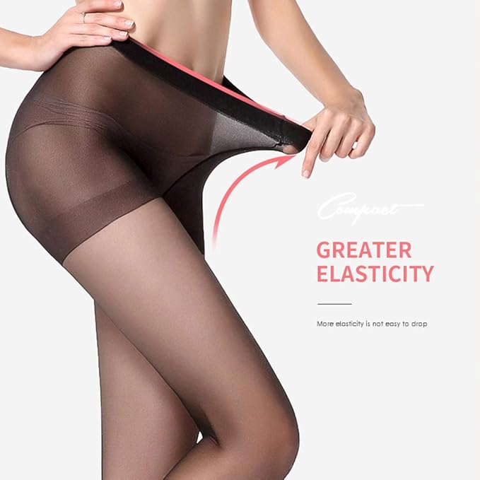 LANGSHA Women Sheer Tights Pantyhose Top Shapewear Durable Comfortable 10 Denier