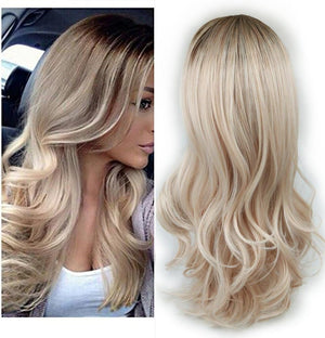 Ombre Brown to Ash Blonde High Density Heat Resistant Wigs for Women