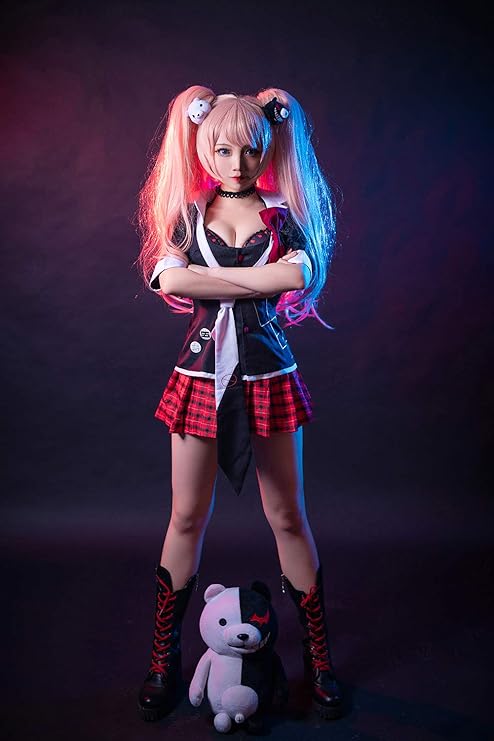 RyuLifeStyle Junko Enoshima Cosplay Costume Outfit Uniform Dress for Women Girls