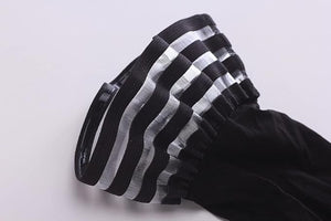 Women's Silk Thigh High Stockings Antiskid Silicone Lace Top Nylon Stockings-4 Pairs