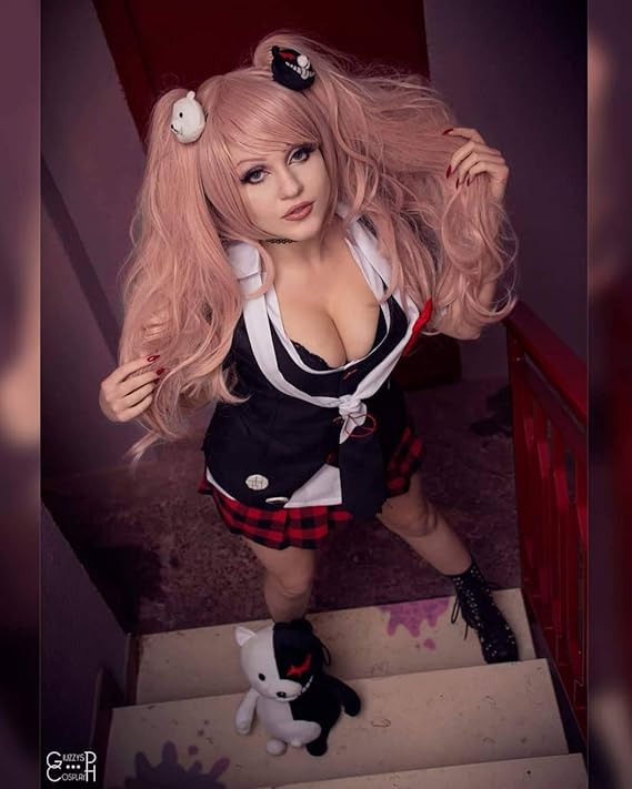 RyuLifeStyle Junko Enoshima Cosplay Costume Outfit Uniform Dress for Women Girls
