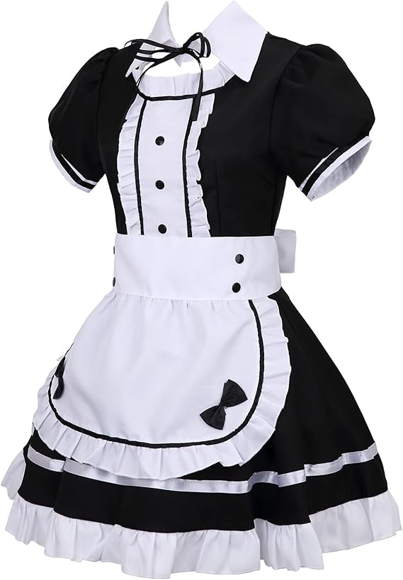 RyuLifeStyle Women's Cosplay French Apron Maid Fancy Dress Costume