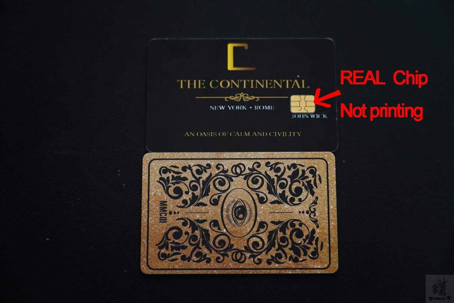 John Wick Cosplay Accessories Gold Coins Continental Hotel Card Blood Oath Marker