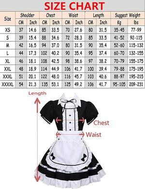 RyuLifeStyle Women's Cosplay French Apron Maid Fancy Dress Costume