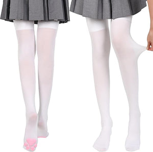 Cat Paw Pad Sock,Pink Cute Lolita Thigh High Socks for Girls kids Women Cosplay 3D Kitten Claw Stockings