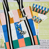 Caroline Gardner Mono Checkmate Hearts Sausage Dog Keyring