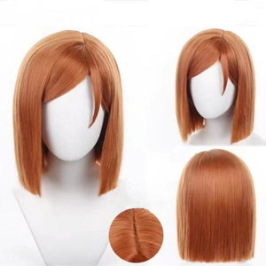 Anime Jujutsu Kaisen Nobara Kugisaki Wig Brown Short Straight Party Hair Halloween Cosplay Props Accessory Women