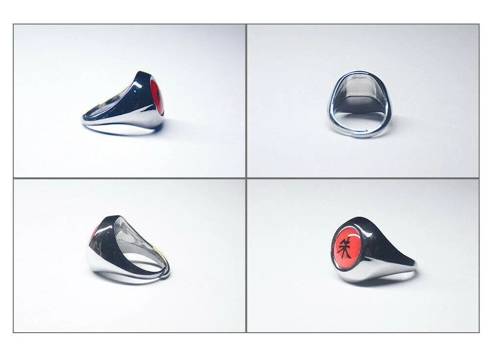 RyuLifeStyle 10 Pcs Naruto Rings NARUTO Akatsuki Cosplay Member's Ring Set