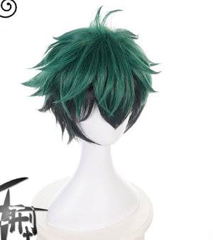 Deku Anime Cosplay Costume Wig for My Hero Academia Izuku Midoriya Green and Black