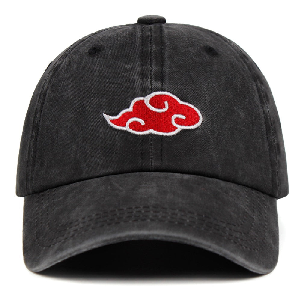 Akatsuki Anime Naruto Uchiha Family Dad Hat Embroidery Baseball Caps Adjustable red Cloud