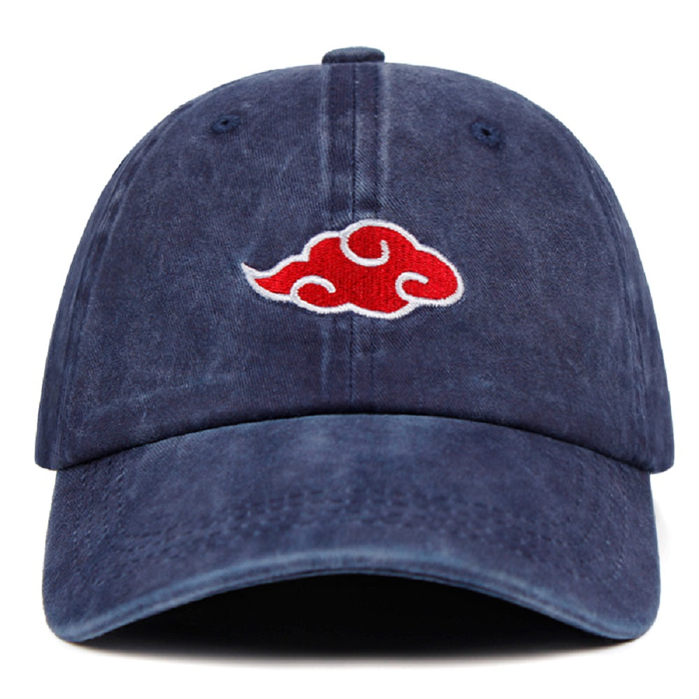 Akatsuki Anime Naruto Uchiha Family Dad Hat Embroidery Baseball Caps Adjustable red Cloud