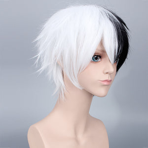 Danganronpa Monokuma White Black Short Wig Cosplay Costume