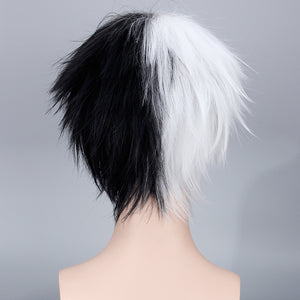 Danganronpa Monokuma White Black Short Wig Cosplay Costume